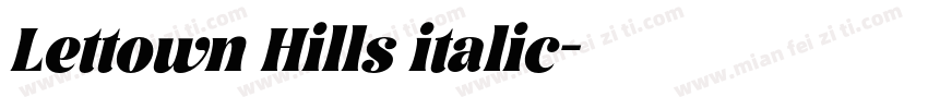 Lettown Hills italic字体转换